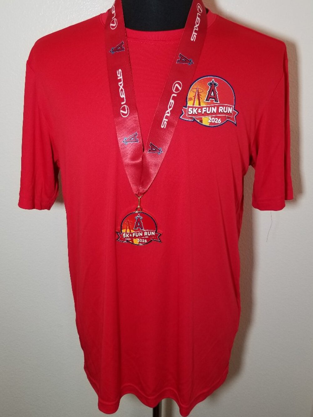 Los Angeles Angels 5K & Fun Run 2026 Medium Shirt & Medal Halos Baseball NEW